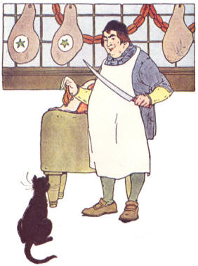As I Came Out of Grundy Greet - Butcher feeding cat