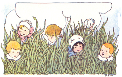 Babies in grass