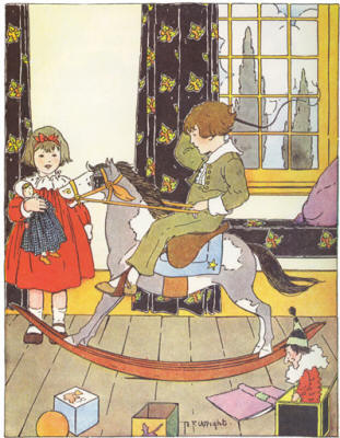 Doubbledoon - Boy on a rocking horse