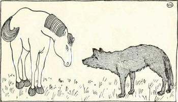 The Hungry Wolf and Horse
