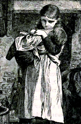 Girl with a baby