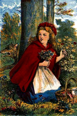 Red Riding-Hood - Gathering flowers in the forest
