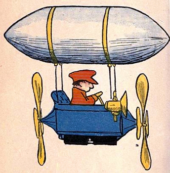 Air Ship with Propellers - The Motor Car Dumpy Book