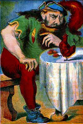 Jack and the Bean Stalk - Giant and hen that lays golden eggs