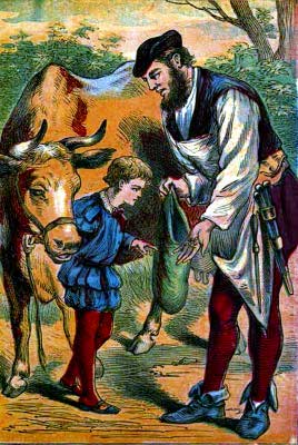 Jack and the Bean Stalk - Jack sells the cow for beans