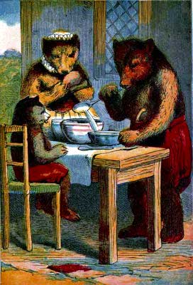 The Three Bears - Bears eating breakfast