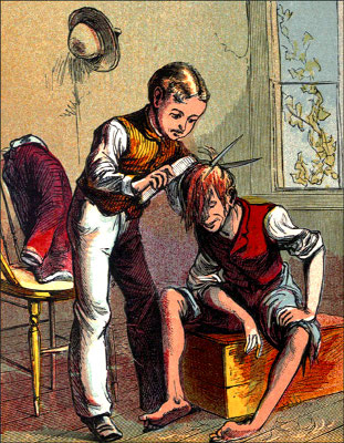 Tommy Tatters - Boy getting a hair cut